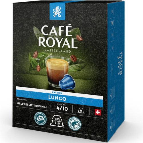 CAFE ROYAL Kaffeekapseln Alu 10165289 Lungo 36 Stk.